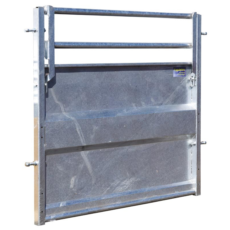Straight sheeted panel with double folding bar