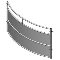 Sheeted curved s-panel