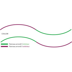 Sheeted curved s-panel Sheeted curved s-panel