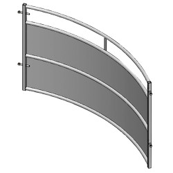 Sheeted curved s-panel Sheeted curved s-panel