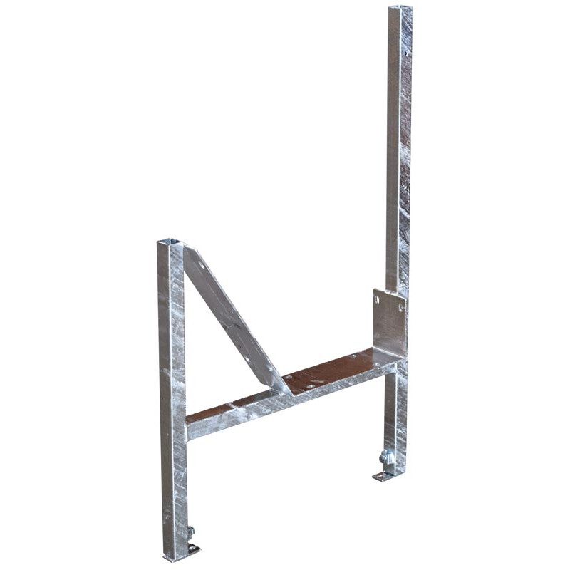 End frame for free service trough - Single