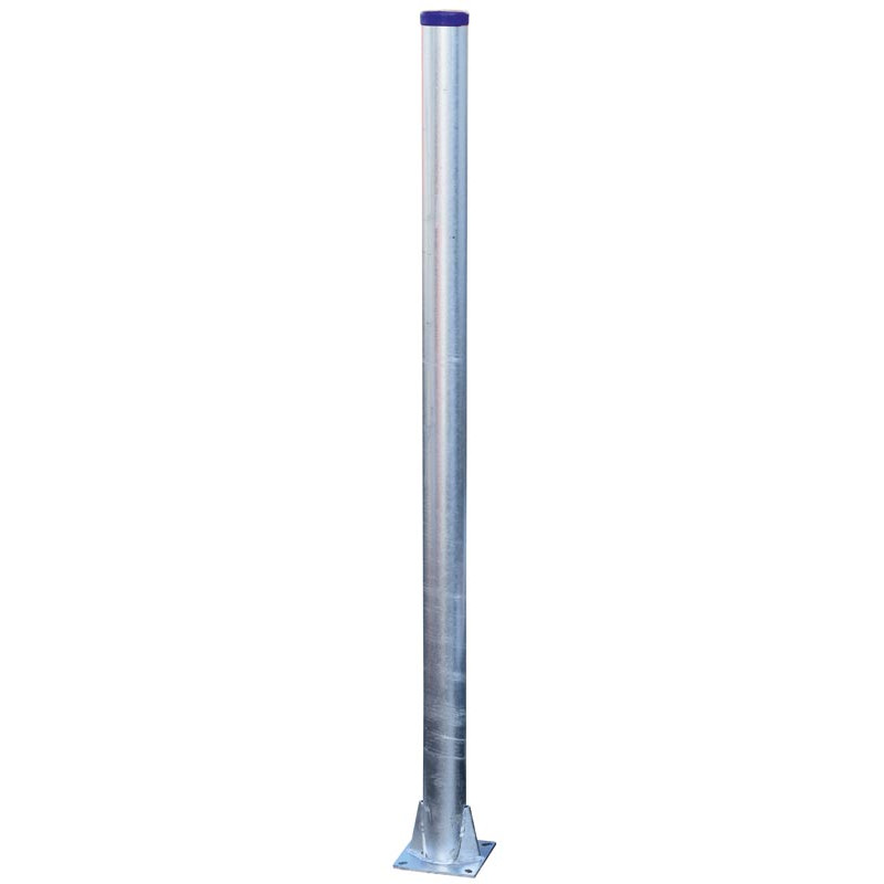 Ø 102 mm bared post on plate - H. 1.98 m - Thick. 4 mm