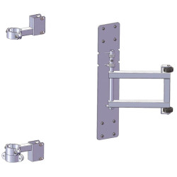 Rotation kit for 6-bar fences with silent anti-backing system
