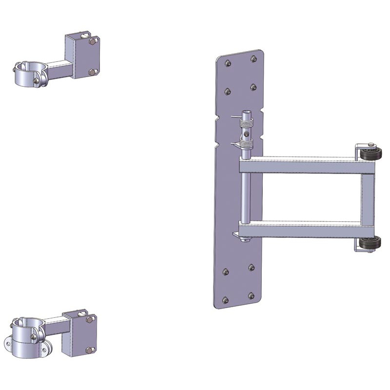 Rotation kit for 6-bar fences with silent anti-backing system
