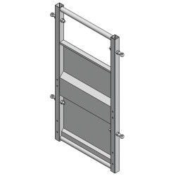 Straight sheeted panel with fixed bar Straight sheeted panel with fixed bar