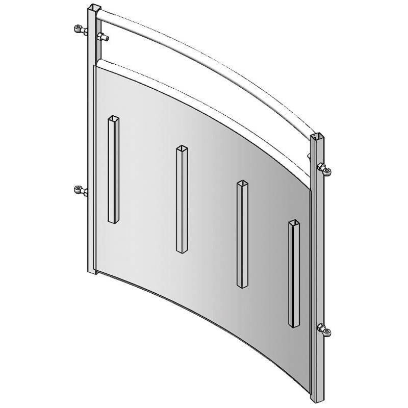 Curved sheeted panel Curved sheeted panel