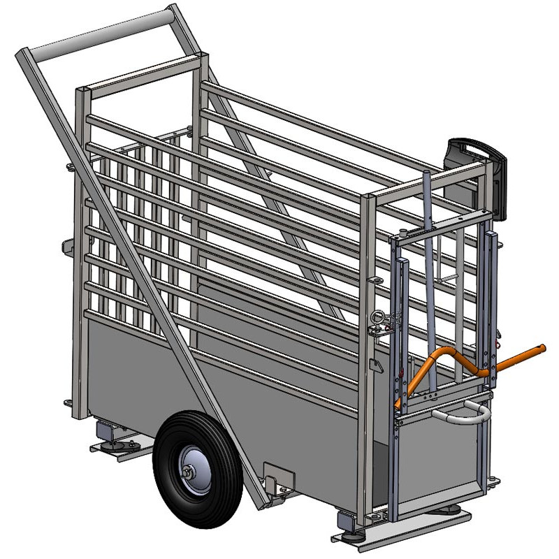 Headlock gate option for calf mobile weighing crush