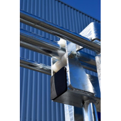 Manual single-panel offset stop gate