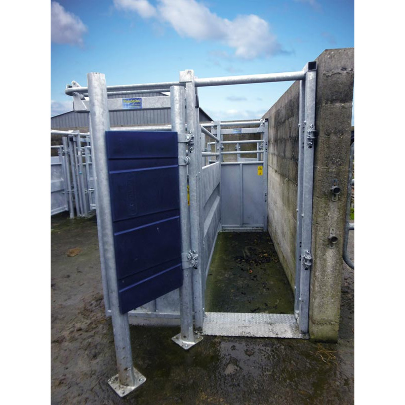 Manual single-panel offset stop gate