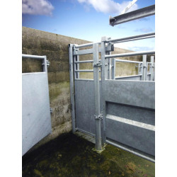 Manual single-panel offset stop gate