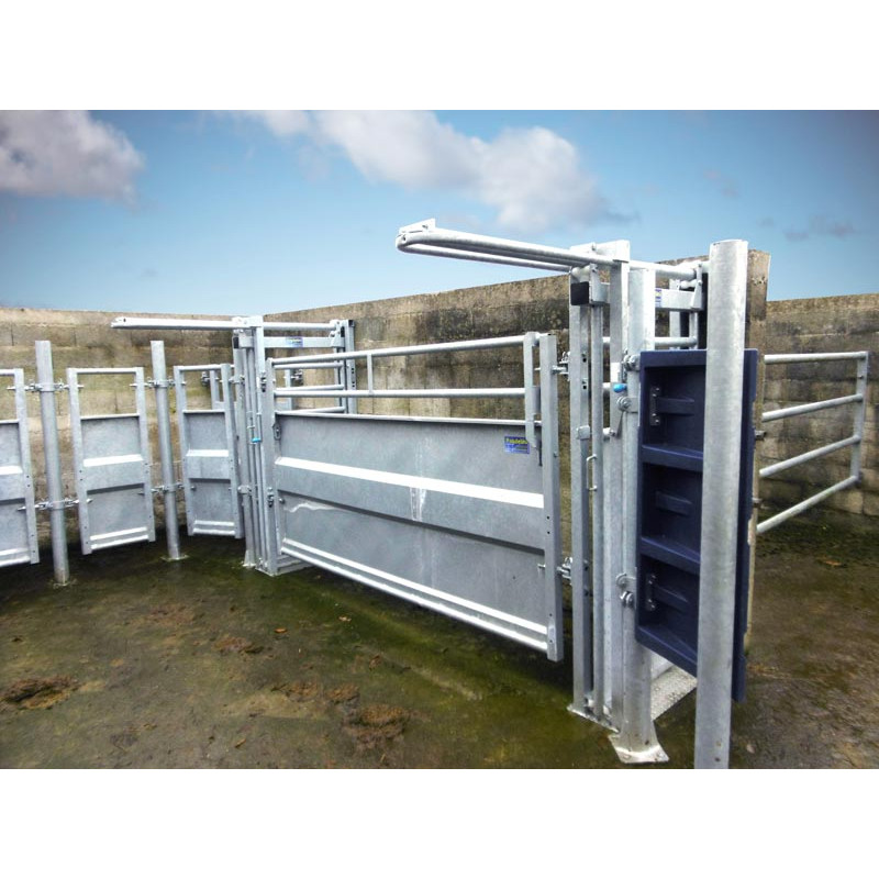 Manual single-panel offset stop gate