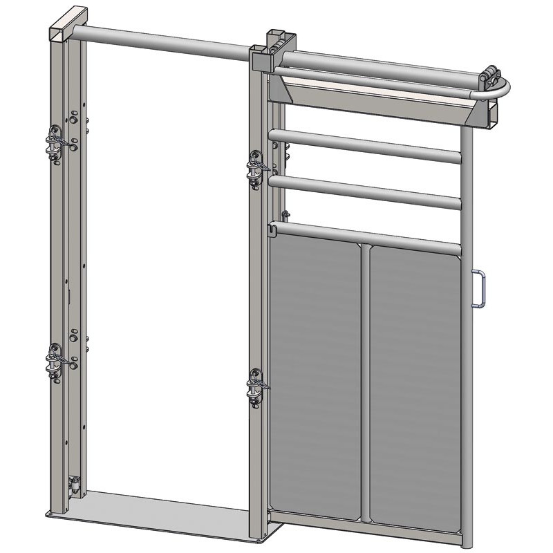 Manual single-panel offset stop gate
