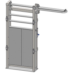 Manual single-panel offset stop gate