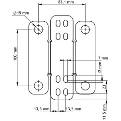Omega bracket for wall mounting the securipass gate