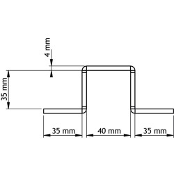 Omega bracket for wall mounting the securipass gate