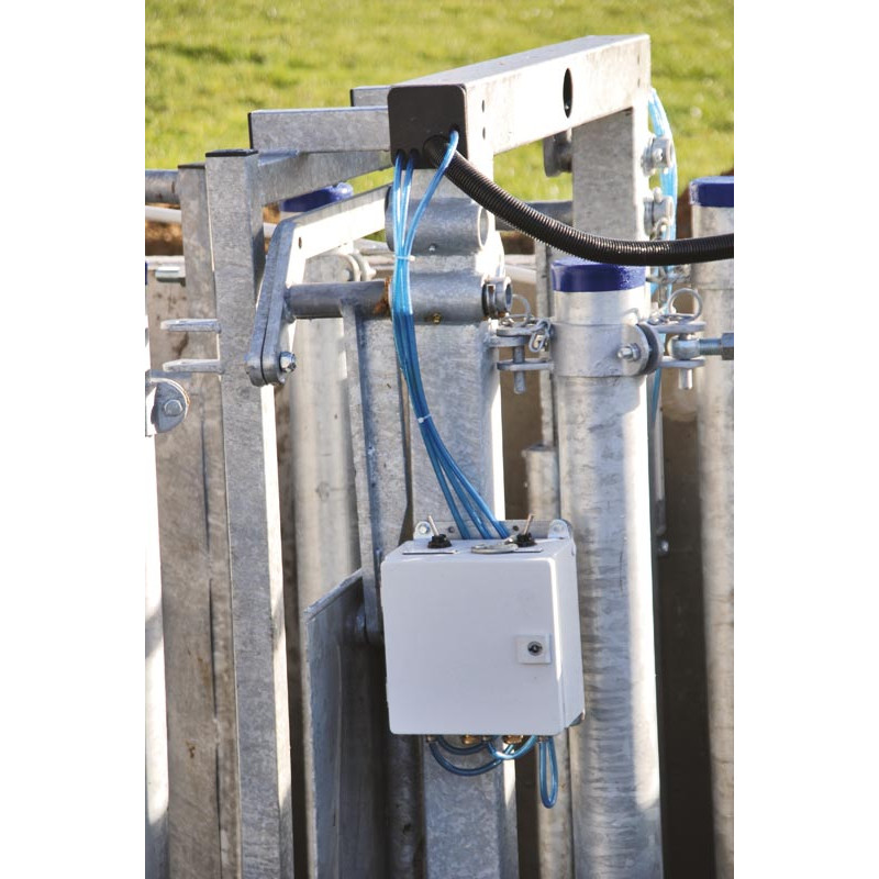 Control unit for pneumatic gates