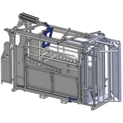 Pneumatic push/anti-backing system for cages manuelles Pneumatic push/anti-backing system for cages manuelles