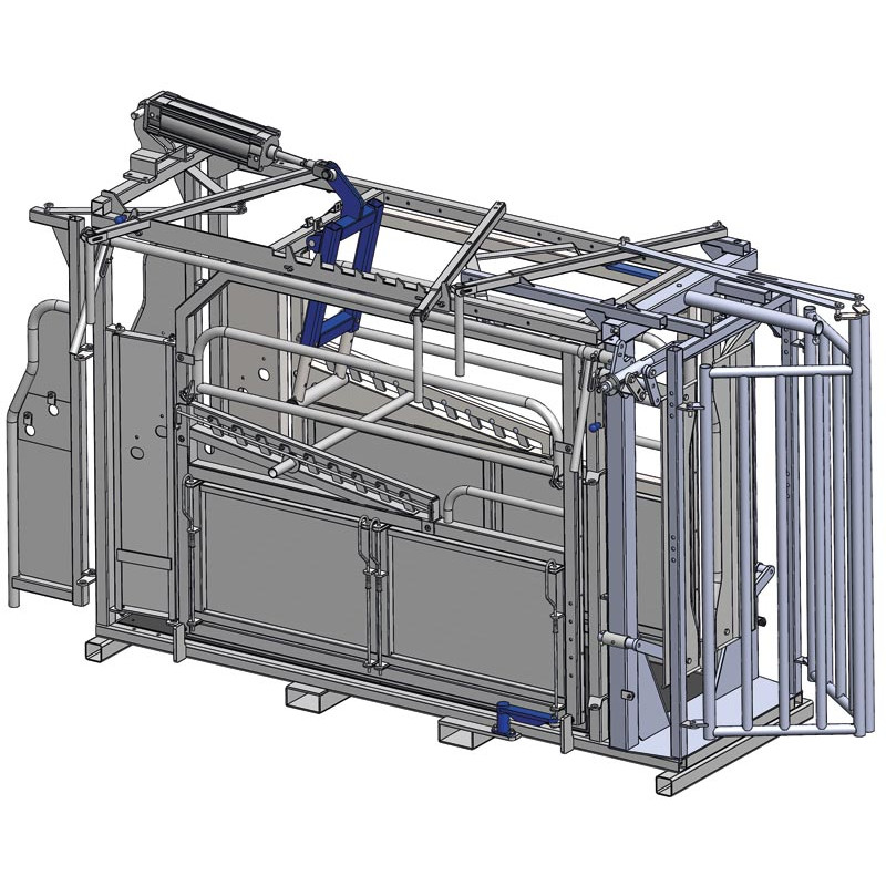 Pneumatic push/anti-backing system for cages manuelles Pneumatic push/anti-backing system for cages manuelles