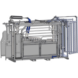 Pneumatic push/anti-backing system for cages manuelles Pneumatic push/anti-backing system for cages manuelles