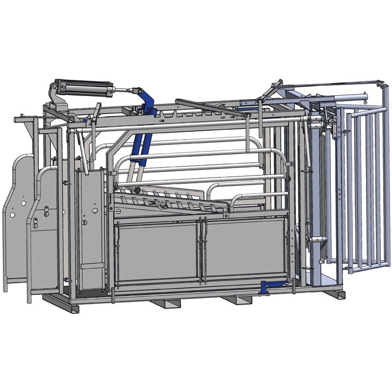 Pneumatic push/anti-backing system for cages manuelles Pneumatic push/anti-backing system for cages manuelles