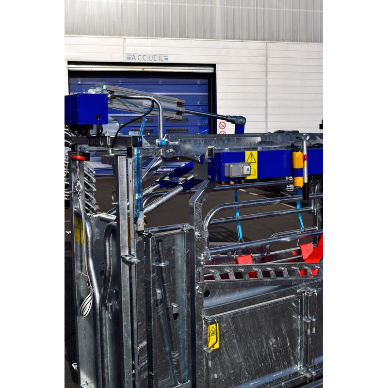 Pneumatic push/anti-backing system for cages manuelles Pneumatic push/anti-backing system for cages manuelles