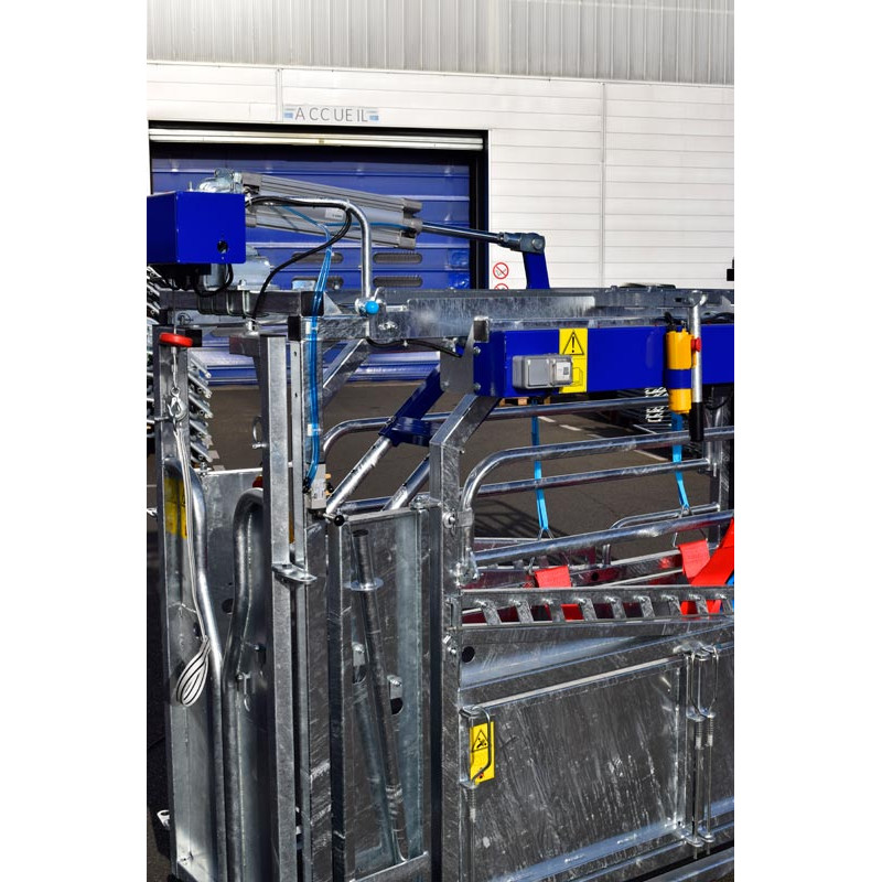 Pneumatic push/anti-backing system for cages manuelles Pneumatic push/anti-backing system for cages manuelles