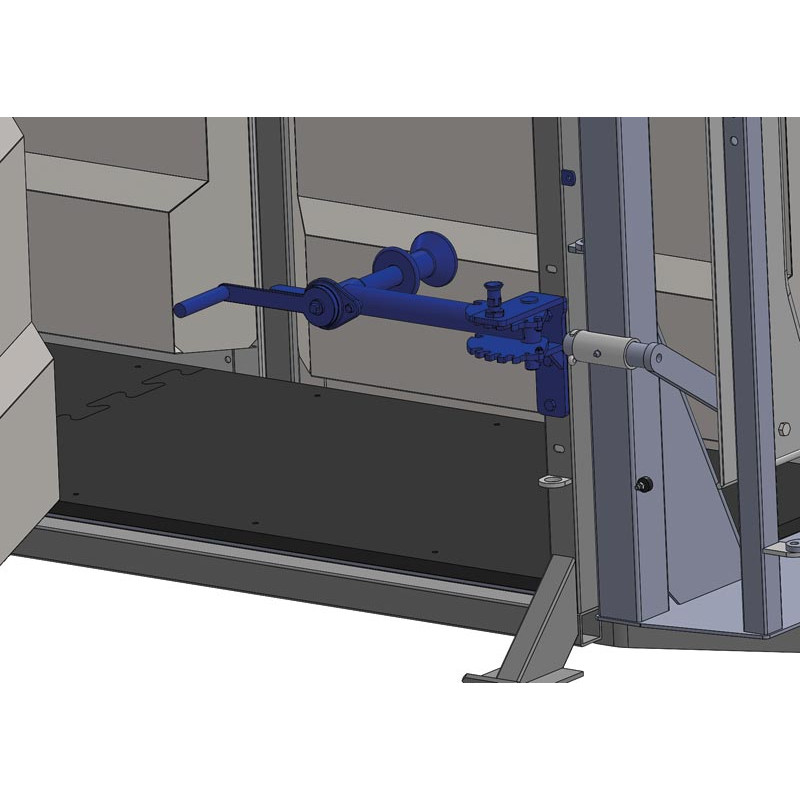 Full front and rear manual trimming kit for mobile and fixed cattle handling race