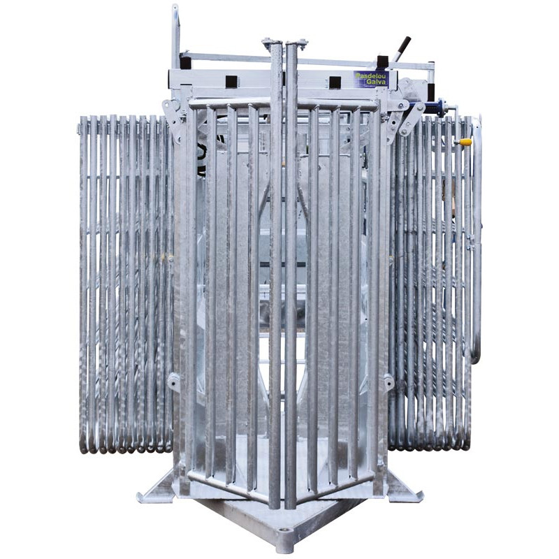 Panel holder for mobile cattle handling race