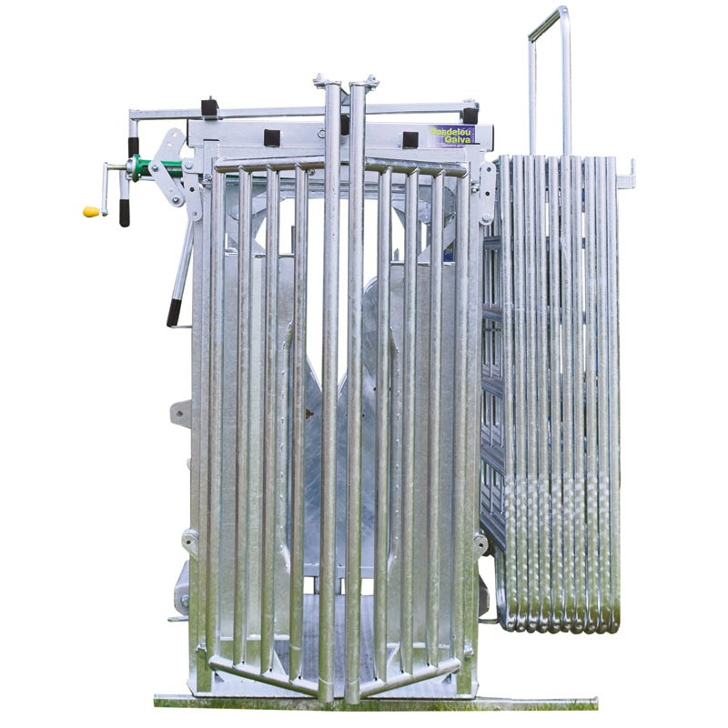 Panel holder for cattle crush with fixed sides Panel holder for cattle crush with fixed sides