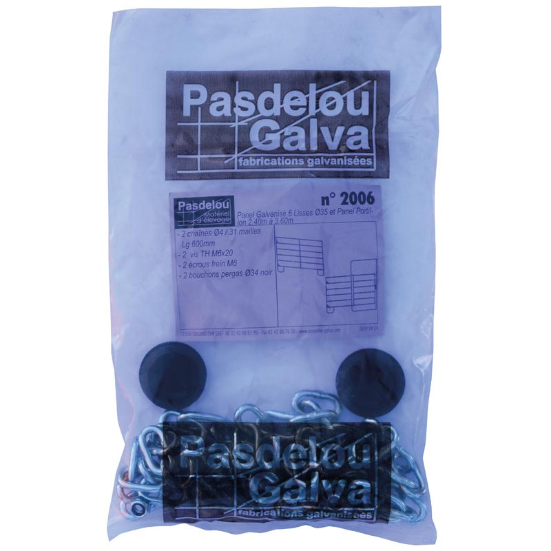 Extra chains to fasten panels