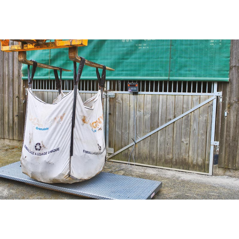 Weighing platform - Chequer plate - Width 0.80 m