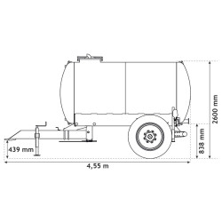 One-piece water bowser on wheels 5200 L One-piece water bowser on wheels 5200 L