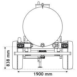 One-piece water bowser on wheels 5200 L One-piece water bowser on wheels 5200 L
