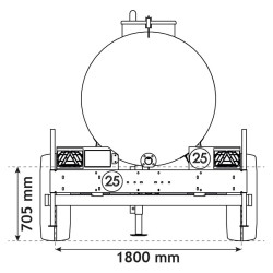 Water bowsers on trailers 3200 L