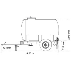 Water bowsers on trailers 4400 L Water bowsers on trailers 4400 L