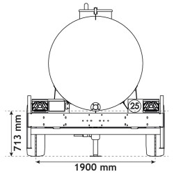 Water bowsers on trailers 4400 L Water bowsers on trailers 4400 L