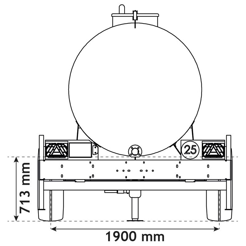 Water bowsers on trailers 4400 L Water bowsers on trailers 4400 L