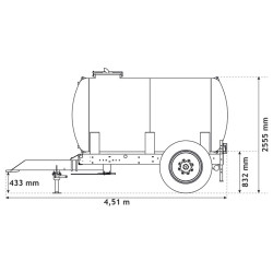 Water bowsers on trailers 5200 L
