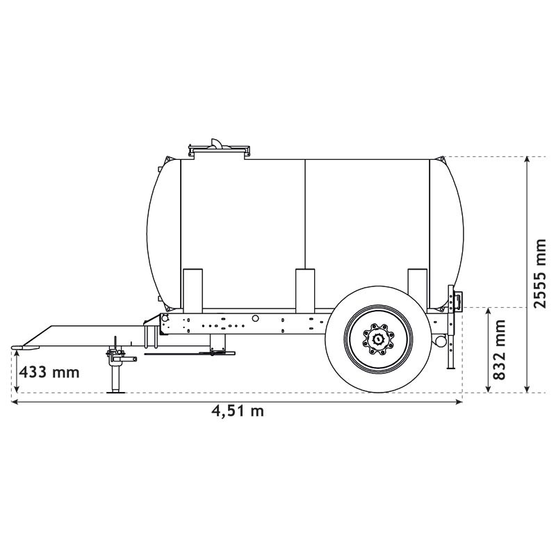 Water bowsers on trailers 5200 L