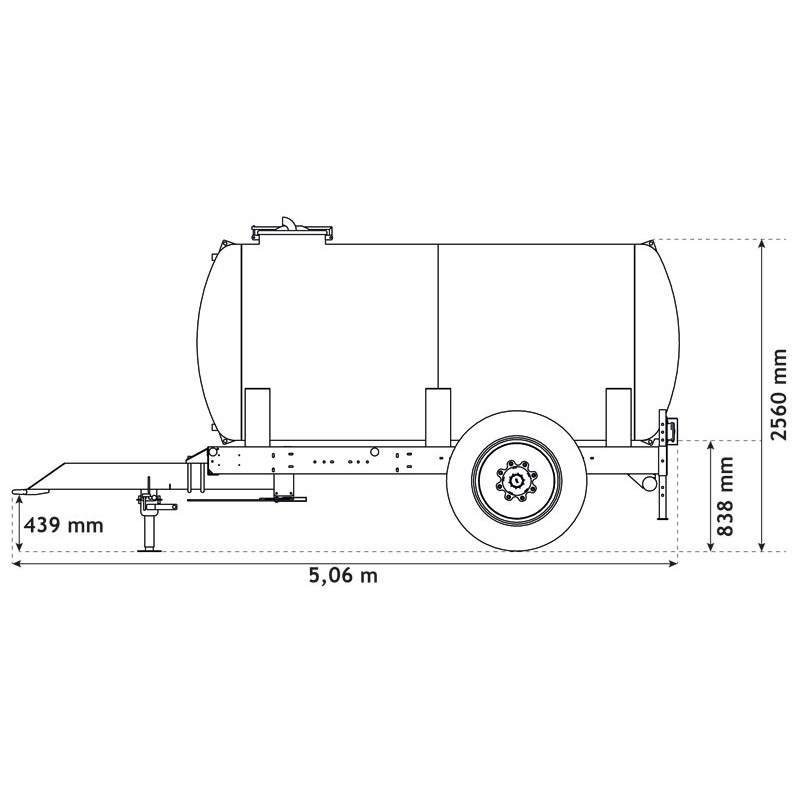 Water bowsers on trailers 6200 L Water bowsers on trailers 6200 L