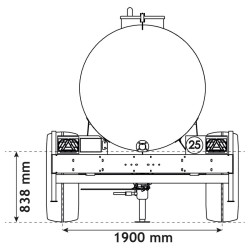 Water bowsers on trailers 6200 L Water bowsers on trailers 6200 L