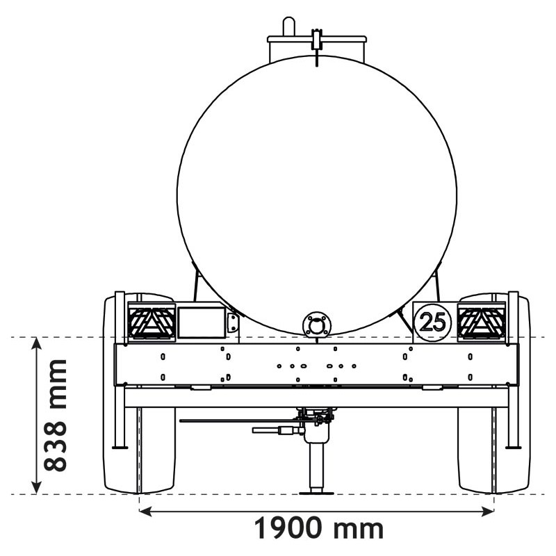 Water bowsers on trailers 6200 L Water bowsers on trailers 6200 L