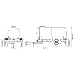 Water bowsers on trailers 6200 L Water bowsers on trailers 6200 L