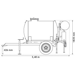 Water bowsers on trailers for green spaces 1100 L Water bowsers on trailers for green spaces 1100 L