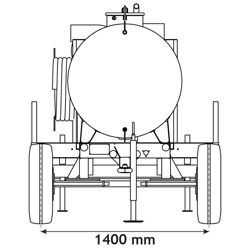 Water bowsers on trailers for green spaces 1100 L Water bowsers on trailers for green spaces 1100 L