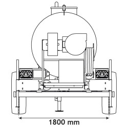 Water bowsers on trailers for green spaces 3200 L Water bowsers on trailers for green spaces 3200 L