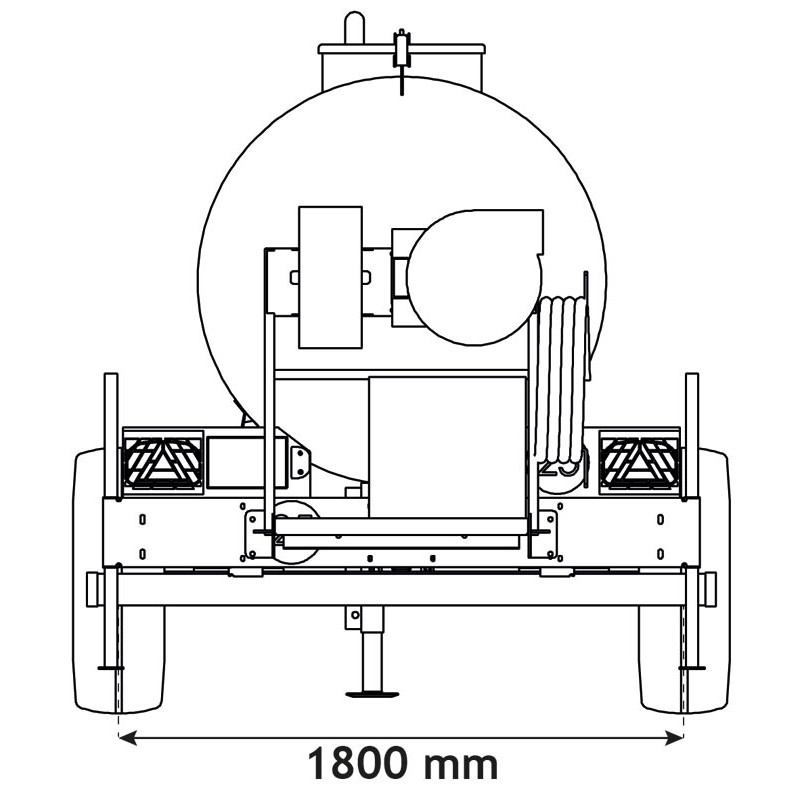 Water bowsers on trailers for green spaces 3200 L Water bowsers on trailers for green spaces 3200 L