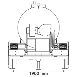Water bowsers on trailers for green spaces 4400 L