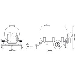 Water bowsers on trailers for green spaces 4400 L
