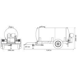 Water bowsers on trailers for green spaces 6200 L
